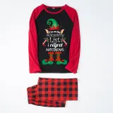 Christmas Matching Family Pajamas I'm On The Naughty List I Regret Nothing Black And Red Pajamas Set