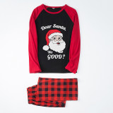 Christmas Matching Family Pajamas Dear Santa We Good Black And Red Pajamas Set