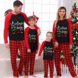 Christmas Matching Family Pajamas Believe In The Magic Truck Black And Red Pajamas Set