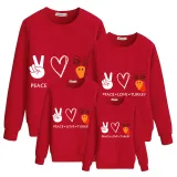 Family Thanksgiving Day Multicolor Matching Sweater Peace Love Turkey Pullover Hoodies