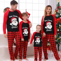 Christmas Matching Family Pajamas Dear Santa We Good Black And Red Pajamas Set