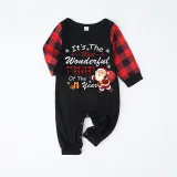 Christmas Matching Family Pajamas It's The Most Wonderful Time Of The Year Black And Red Pajamas Set