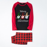 Christmas Matching Family Pajamas Ho Ho Ho Gnomies Black And Red Pajamas Set