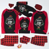 Christmas Matching Family Pajamas It's The Most Wonderful Time Of The Year Elf Black And Red Pajamas Set