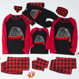 Christmas Matching Family Pajamas Christmas Hat Black And Red Pajamas Set