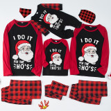 Christmas Matching Family Pajamas I Do It For The Ho's Black And Red Pajamas Set