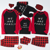 Christmas Matching Family Pajamas We Are Family Black And Red Pajamas Set
