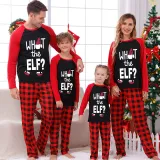 Christmas Matching Family Pajamas What The Elf Black And Red Pajamas Set