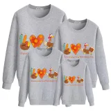 Family Thanksgiving Day Multicolor Matching Sweater Peace Love Thanksgiving Turkey Pullover Hoodies