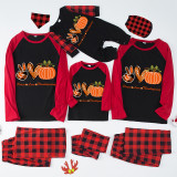 Thanksgiving Day Matching Family Pajamas Peace Love Thanksgiving Pumpkin Red Pajamas Set