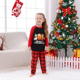 Christmas Matching Family Pajamas Snowman Santa Deer Black And Red Pajamas Set