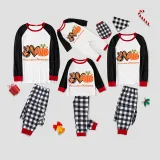 Thanksgiving Day Matching Family Pajamas Peace Love Thanksgiving Pumpkin White Pajamas Set