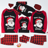 Christmas Matching Family Pajamas Dear Santa We Good Black And Red Pajamas Set