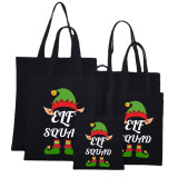 Christmas Eco Friendly Naughty List Elf Handle Canvas Tote Bag