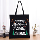 Christmas Eco Friendly I'm Dreaming Of A White Christmas Filthy Animal Handle Canvas Tote Bag