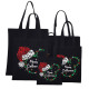 Christmas Eco Friendly Dimond Mouse Merry Christmas Slogan Handle Canvas Tote Bag