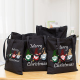 Christmas Eco Friendly Gnomies Ho Ho Ho Handle Canvas Tote Bag