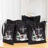 Christmas Eco Friendly Chill Out Snowan Handle Canvas Tote Bag