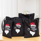 Christmas Eco Friendly Santa Squad Merry Christmas Handle Canvas Tote Bag