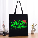 Christmas Eco Friendly Luminous Glowing Snowflake Santa Handle Canvas Tote Bag