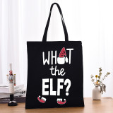 Christmas Eco Friendly Luminous Glowing Elf Handle Canvas Tote Bag