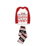 Christmas Matching Family Pajamas The Joy Of Christmas Is Family Seamless Reindeer White Pajamas Set