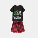 Christmas Matching Family Pajamas Jesus Is The Reason Christmas Trees Black Pajamas Set
