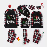 Christmas Matching Family Pajamas Jesus Is The Reason Christmas Trees Black And Red Pajamas Set