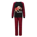 Christmas Matching Family Pajamas Exclusive Design Candy Sloth Black Pajamas Set
