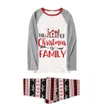 Christmas Matching Family Pajamas The Joy Of Christmas Is Family Seamless Reindeer White Pajamas Set