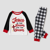 Christmas Matching Family Pajamas Jesus Is The Reason To The Season White Pajamas Set