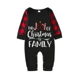 Christmas Matching Family Pajamas The Joy Of Christmas Is Family Black Pajamas Set