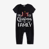 Christmas Matching Family Pajamas The Joy Of Christmas Is Family Black Pajamas Set