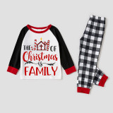 Christmas Matching Family Pajamas The Joy Of Christmas Is Family Black And White Pajamas Set