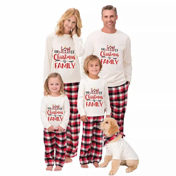 Christmas Matching Family Pajamas The Joy Of Christmas Is Family White Pajamas Set