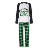 Christmas Matching Family Pajamas The Joy Of Christmas Is Family Green Plaids Pajamas Set