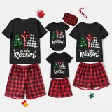 Christmas Matching Family Pajamas Jesus Is The Reason Christmas Trees Black Pajamas Set