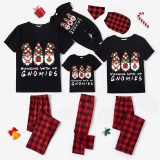 Christmas Matching Family Pajamas Hanging With My Gnomies Black Pajamas Set