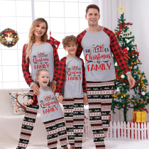 Christmas Matching Family Pajamas The Joy Of Christmas Is Family Seamless Reindeer Gray Pajamas Set