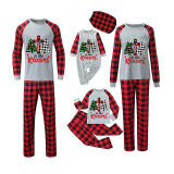 Christmas Matching Family Pajamas Jesus Is The Reason Christmas Trees Gray Pajamas Set