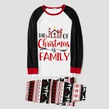 Christmas Matching Family Pajamas The Joy Of Christmas Is Family Seamless Reindeer White Pajamas Set