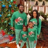 Christmas Matching Family Pajamas Exclusive Design Candy Sloth Green Stripes Pajamas Set