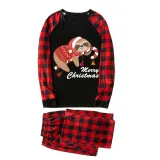 Christmas Matching Family Pajamas Exclusive Design Candy Sloth Black Pajamas Set