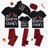 Christmas Matching Family Pajamas The Joy Of Christmas Is Family Black Pajamas Set