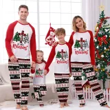 Christmas Matching Family Pajamas Jesus Is The Reason Christmas Trees Seamless Reindeer White Pajamas Set