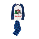 Christmas Matching Family Pajamas Jesus Is The Reason Christmas Trees Blue Plaids Pajamas Set