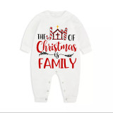 Christmas Matching Family Pajamas The Joy Of Christmas Is Family Seamless Reindeer White Pajamas Set