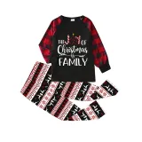 Christmas Matching Family Pajamas The Joy Of Christmas Is Family Seamless Reindeer Black Pajamas Set