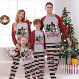 Christmas Matching Family Pajamas Jesus Is The Reason Christmas Trees Seamless Reindeer Gray Pajamas Set