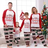 Christmas Matching Family Pajamas The Joy Of Christmas Is Family Seamless Reindeer White Pajamas Set